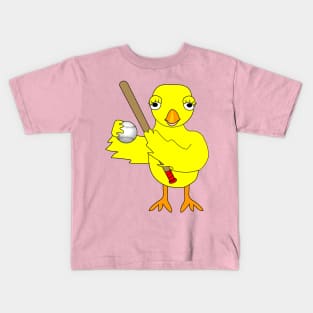 Softball Baseball Chick Kids T-Shirt